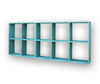 68cm Blue Wood Wall Shelves Storage Compartment Shelving Vintage Cube Décor Unit