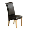 Top Quality Faux Leather Dining Chair Roll Top Scroll Back Kitchen Furniture