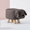 Luxury Small Padded Upholstered Footstool Ottoman Pouffe Stool Wooden Seat Suede