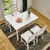 Compact Solid Wood Dining Table and 4 Chairs Set Home Kitchen Furniture 4 Colors