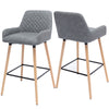 2x PU Leather Bar Stools Breakfast Seat Pub Chair Kitchen Dining Room Furniture