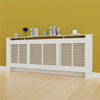 Extra Large Extendable Radiator Cover Modern White Painted MDF Cabinet to 240cm