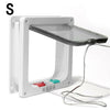 Dog Cat Pet 4 Way Locking Large Cat Small Dog Flap White Catflap Pet Door UK