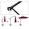Mondeer 3M Garden Banana Parasol Cantilever Parasol Crank Handle with Solar LED