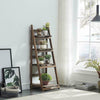 4 Tier Ladder Shelf Stand Storage Pot Rack Vintage Bookcase Bookshelf Unit Stand