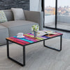 Contemporary Coffee Table Glass Top Furniture Small Modern Room Side End Retro