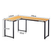 Black Computer Desk L Shape Home Office Desks Large PC Workstation Corner Table
