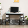 Stunning Home Office Desk Large Storage Shelves Laptop Workstation Writing Table