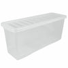 Wham Plastic Storage Shelf Box Stackable Containers Clear With Secure Clip Lid