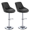 1/2pcs Faux Leather Bar Stools Breakfast Kitchen Chair Chrome Swivel Bar Stools