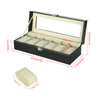 6 Grids Watch Display Storage Box Jewelry Collection Case Gift Organiser Holder
