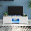 Modern LED Light TV Stand Table With Shelves High Gloss Living Room Furniture