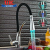 UK LED Kitchen Taps Pull Out Spray Basin Mixer Sink Tap Chrome Black Modern