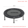 38"Foldable Mini Trampoline Aerobic Exercise Gym Fitness Bungee Rebounder Jumper