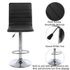 2* Black Bar Stool Leather Swivel Gas Lift Footrest Home Kitchen Pub Breakfast