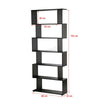 WestWood Modern Book Shelves | 6 Tier S Shape Bookshelf Case Storage - PB01