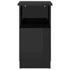 Living Room Modern Side Table High Gloss Black 36x30x56 cm Chipboard