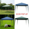 3x3M Garden Outdoor Blue POP UP Waterproof Gazebo Marquee Heavy Duty Tent Canopy