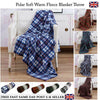 Tartan Check Polar Fleece Throw Blanket Picnic Beach Park Travel 120cm x 150cm