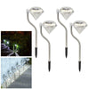 Solar Powered Post Lights LED Stainless Steel Outdoor Lighting Garden Patio