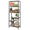 Bookcase 5-Tier Bookshelf Freestanding Shelving Unit Industrial Storage Rack