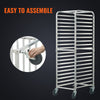 20 Sheet Commercial Bun Pan Rack Kitchen Aluminum Baking Racks Brake Wheel