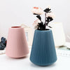 1x Plastic flower Vase White blue Imitation Ceramic Flower Pot Flower Basket UK