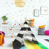 Kids Teepee Tent Black and White Stripe Children Play House for Indoor & Garden