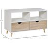 Retro TV Stand Vintage Media Unit Small Storage Cabinet Scandinavian Wood Shelf