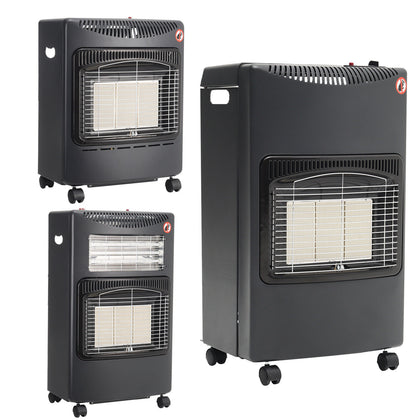 4.2KW Gas Space Heater Portable Cabinet Calor Butane Fire with Hose & Regulator
