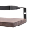 2 Long Natural Wood Black Metal Wire Wall Shelving Hanging Towel Bar Hanger Rack
