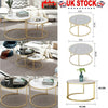 Marble Vein Round Coffee Tables Sofa Side Nested End Tables Living Room Home UK~