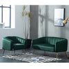 Emerald Green Velvet 2 Seater Sofa Couch Settee Oyster Shell Tub Chair Armchair