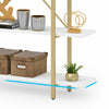 5-Tier Spacious Bookshelf Storage Shelves Unit Durable Wood Home Office Bookcase