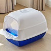 Hooded Cat Kitten Litter Tray Enclosed Pet Loo Toilet Box with Scoop Easy Clean