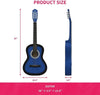 New 38" Blue Acoustic Guitars Folk Pop Guitar Clearance Sale