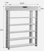 5-Tier Free Standing Shoe Rack, Soges 29.5 Inches Wooden Shoe Shelf, Entryway Sh