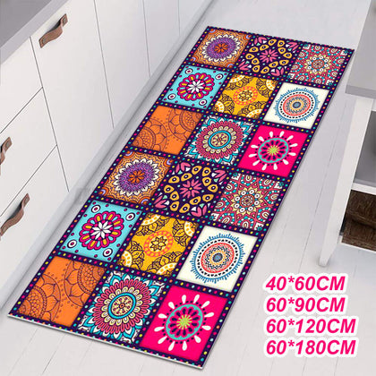 Non-Slip Bohemian Door Mat Long Hallway Runner Rugs Area Room Kitchen Floor Mats