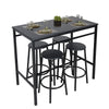 Modern 2/4 Seat Dining Table and Chairs Set Metal Wood Kitchen Home Restaurant