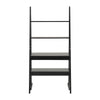 Black Ladder Computer Desk with Shelves Corner PC Table Workstation Home Office
