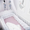 1m 2m 3m Newborn Baby Bedding Throw Knot Design Crib Pad Protector Safety Pad UK