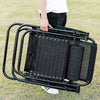 2 x ZERO GRAVITY CHAIR SUN LOUNGER OUTDOOR GARDEN FOLDING RECLINING ADJUSTABLE