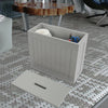 Grey/White Wooden Bathroom Storage Box Toilet Product Storage Tidy Box Unit New