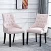 2pcs Accent Knocker Velvet Soft Fabric Dining Chairs Studded Padded Armchairs UK