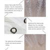 3D EVA Diamond Shower Curtain Clear Waterproof Plastic Water Cube Thicker &Hooks
