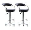 2 x Bar Stools Gas Lift Faux Leather Breakfast Kitchen Swivel Barstool Pub Chair