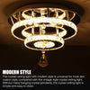 Luxury 36W LED Crystal Ceiling Light Flush Mount Crystal Chandelier Warm White