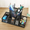 Cube Mesh Style Pen Pencil Ruler Holder Desk Stationery Storage Organizer Black