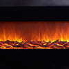 Electric Fireplace Wall Mount Fire Flicker Flame Black Glass with Remote 30"-50"