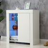Modern High Gloss 3 Shelves Floor Cabinet Sideboard Storage Cupboard LED Lights